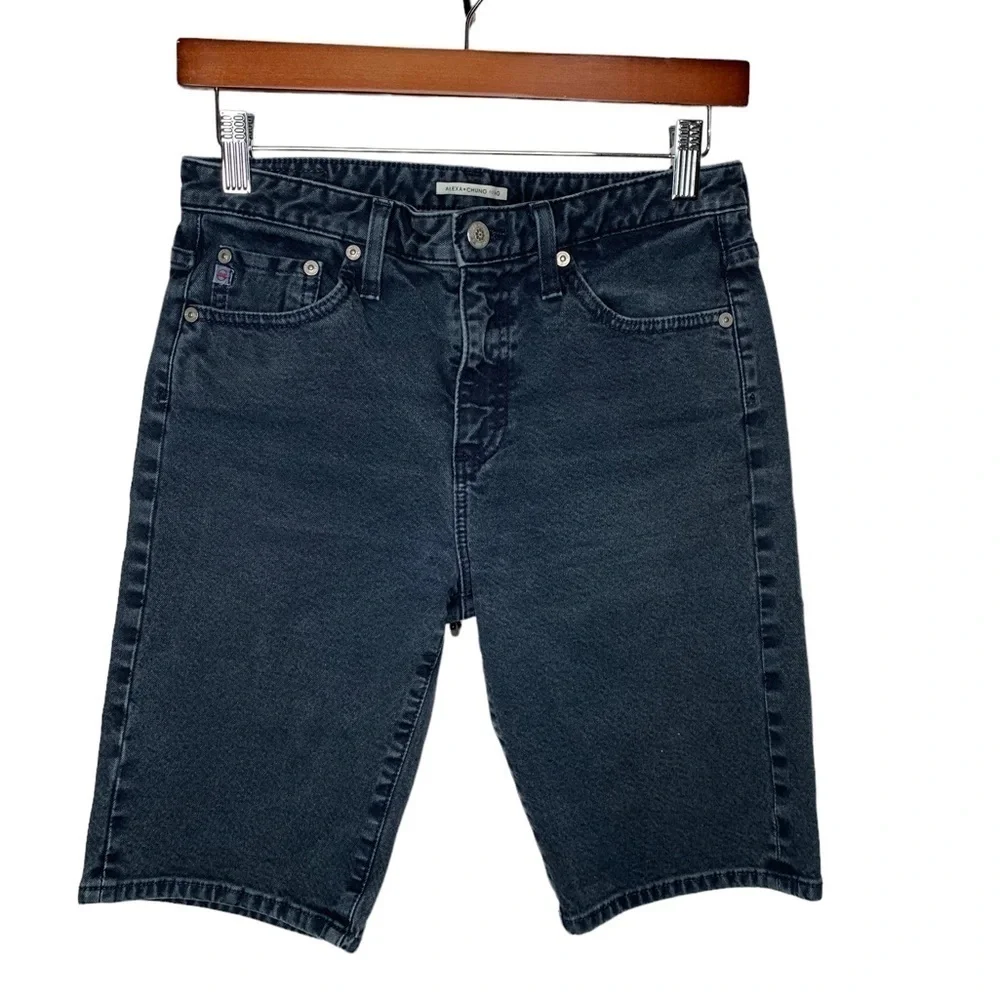 Alexa Chung for AG Womens Dark Wash Black Blue Denim Shorts Size 26